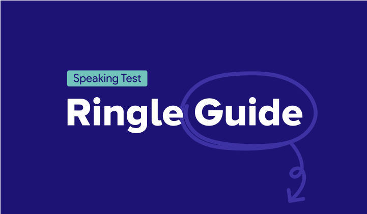 공인영어시험을 위한 링글 활용방법을 안내하는 가이드 이미지.